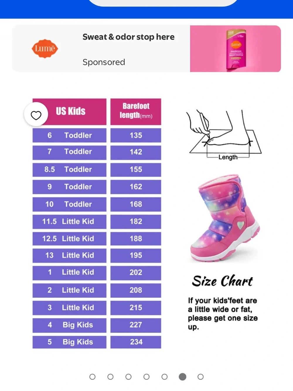 Kids Pink Galaxy Winter Boots